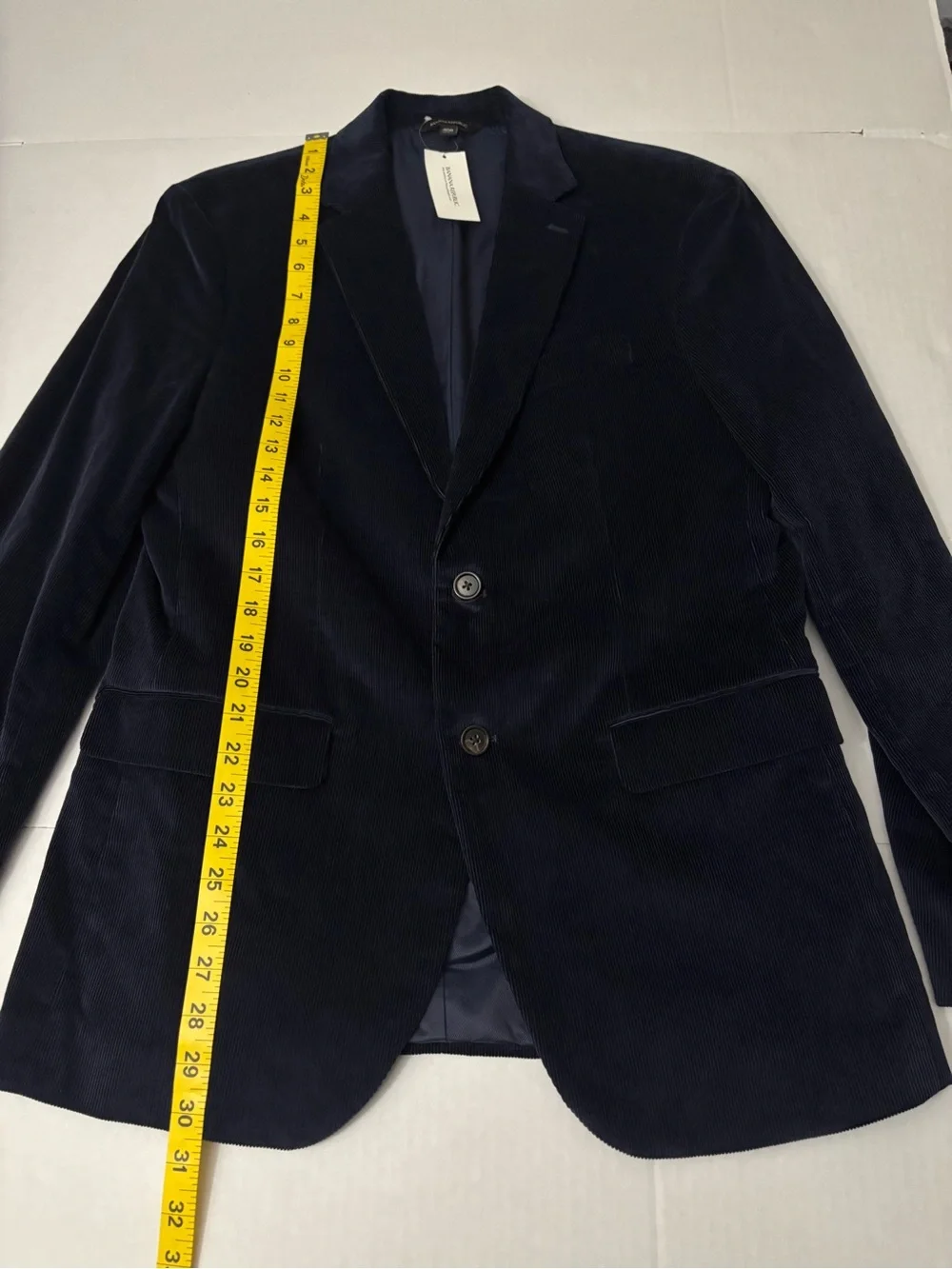 Banana Republic Slim Fit Navy Corduroy Blazer Jacket Men’s 40R